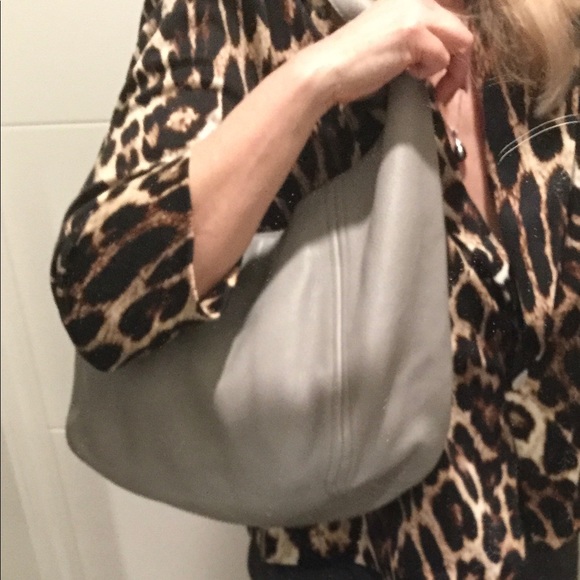 Michael Kors Leather Shoulder Hobo Bag in Grey - Picture 5 of 5